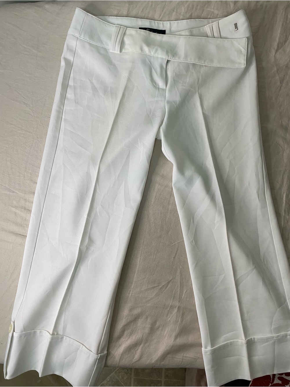 Vintage Y2K Seduction White Low Rise Capri Pants 0 xs